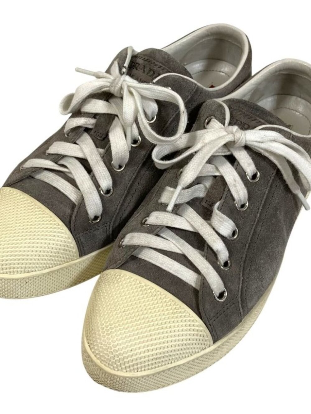 Prada Sports Suede Sneakers 38 Gray